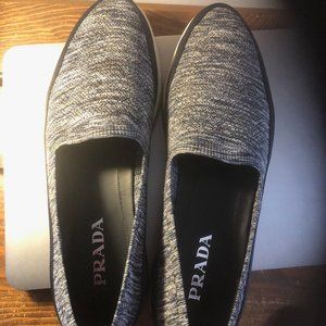 Prada Men's knit blue and gray shoes size 13